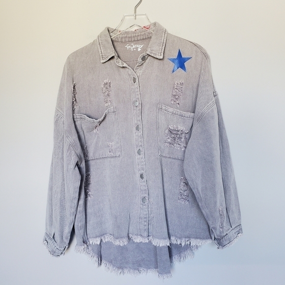 Bailey Falter Philadelphia Phillies #70 MLB Team Olivia Shacket Shirt Jacket - Picture 3 of 9